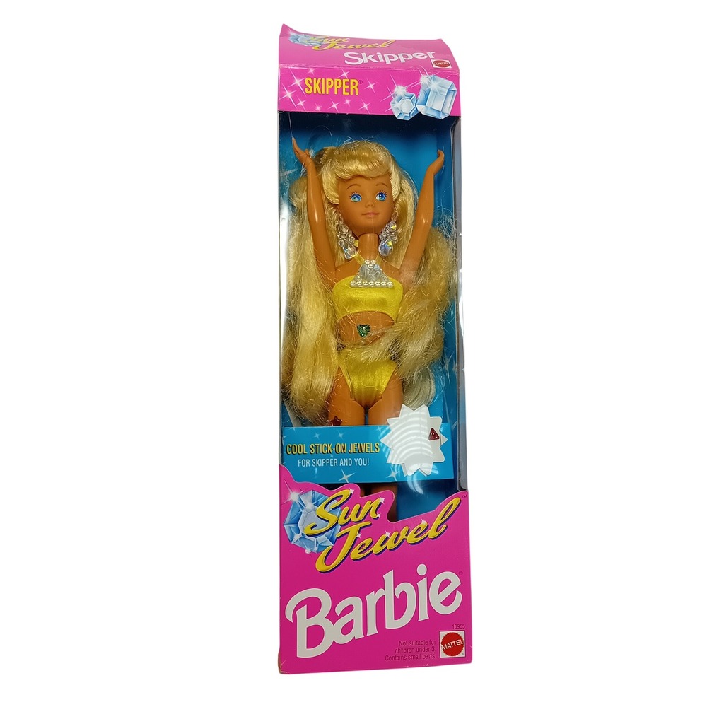 NEW NRFB Open Box 1993 Vintage Barbie Sun Jewel Skipper Fashion Doll 10955 READ